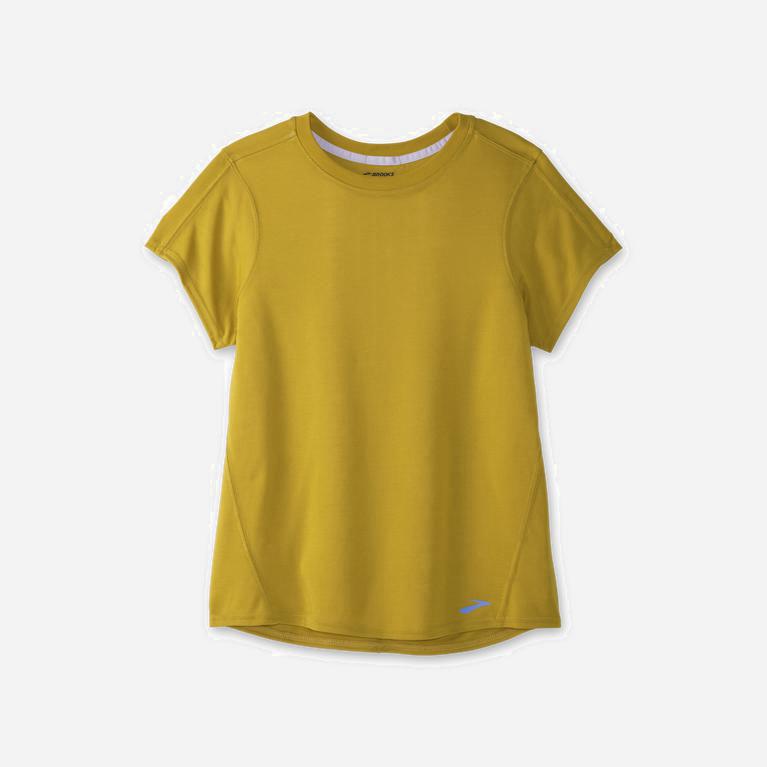 Brooks Distance Womens Short Sleeve Running Shirt - Golden Hour - Philippines (723486OEL)